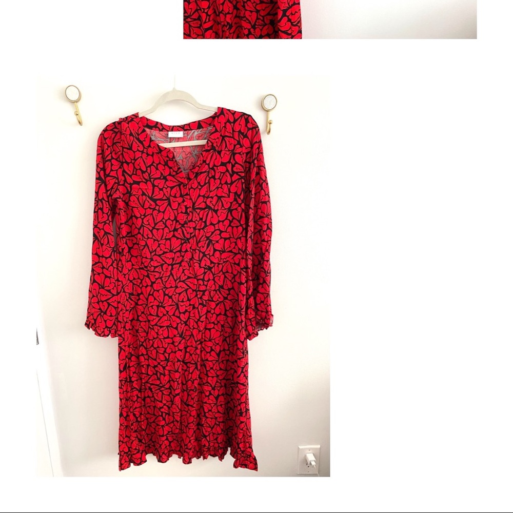 Midi Heart Print Dress